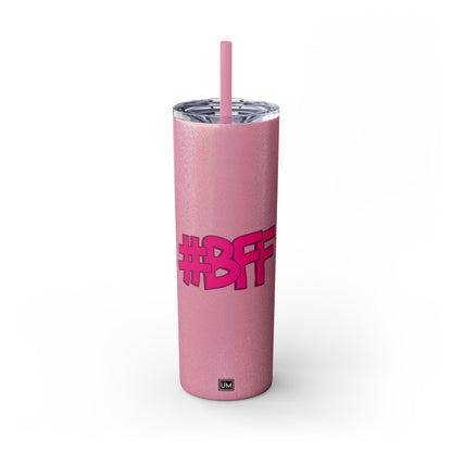 Vaso con pajita para mejores amigas, 20 oz