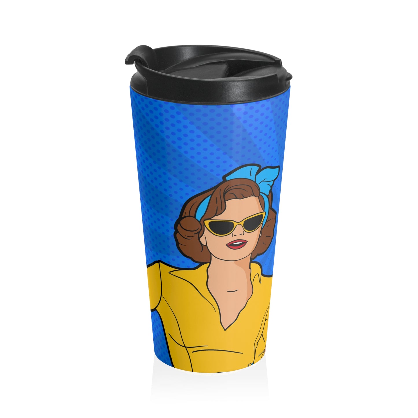 Taza de viaje de acero inoxidable Pop Girl