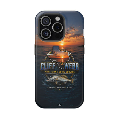 Cliff Webb Pro Fishing Guide Service Sunset Design (Magnetic, Impact-Resistant)