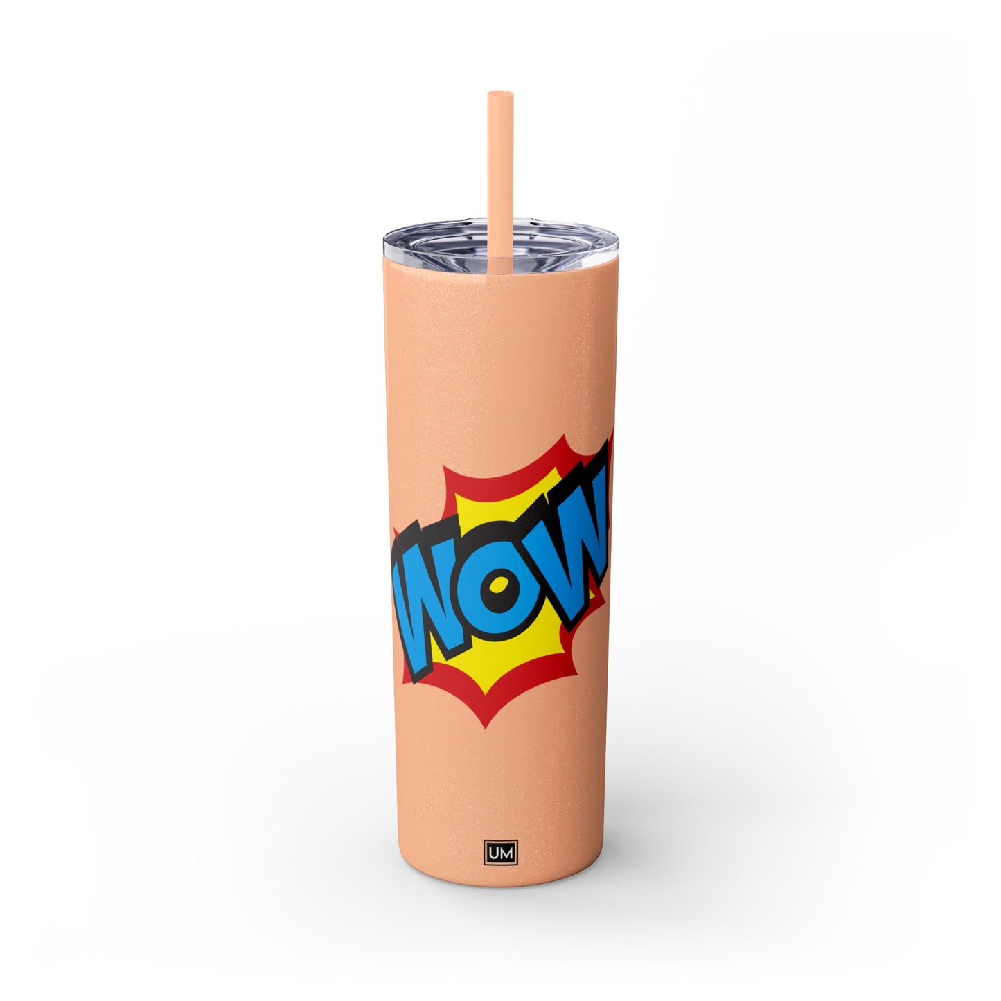 Vaso WoW con pajita, 20 oz