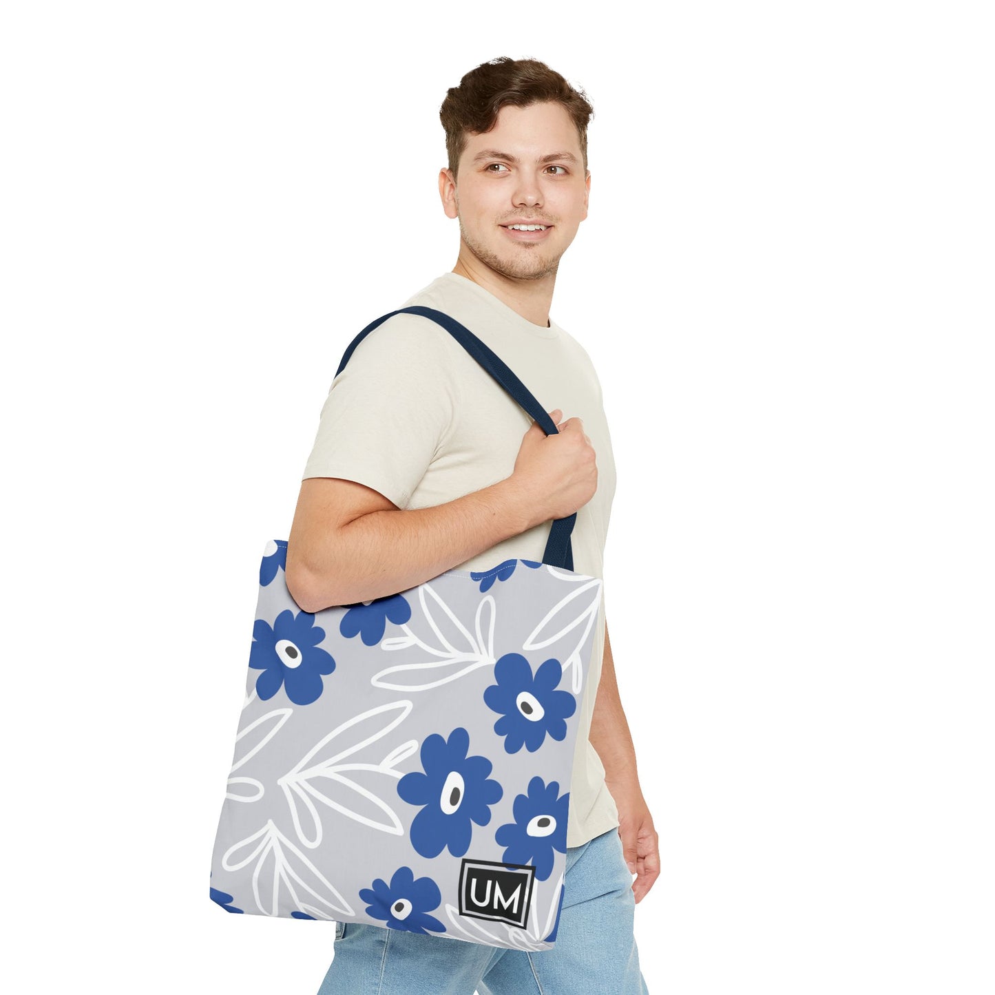 Bolso de mano con estampados florales llamativos (AOP)