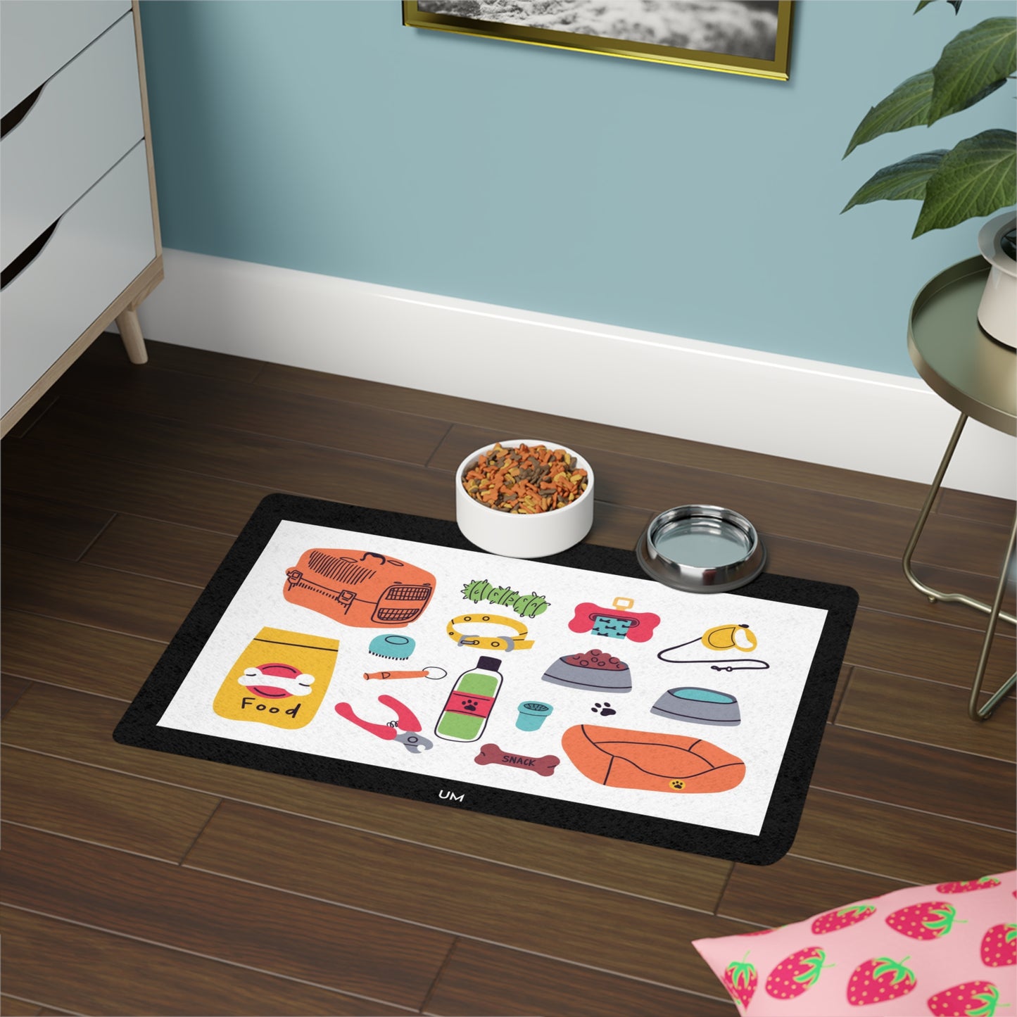 Alfombrilla para comida para mascotas UM (12 x 18)