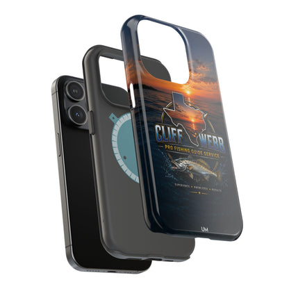 Cliff Webb Pro Fishing Guide Service Sunset Design (Magnetic, Impact-Resistant)