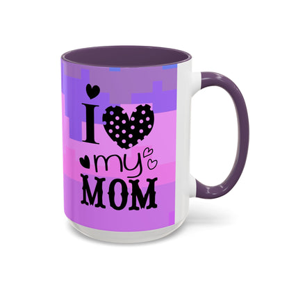 Taza de café con la frase "Te amo mamá" (11, 15 oz)