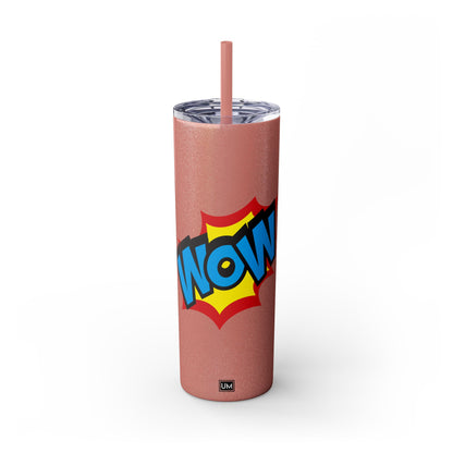 Vaso WoW con pajita, 20 oz