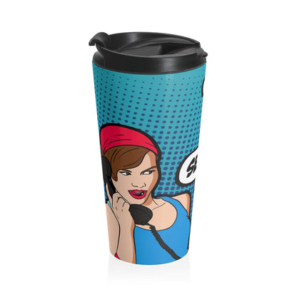 Taza de viaje de acero inoxidable Pop Girl