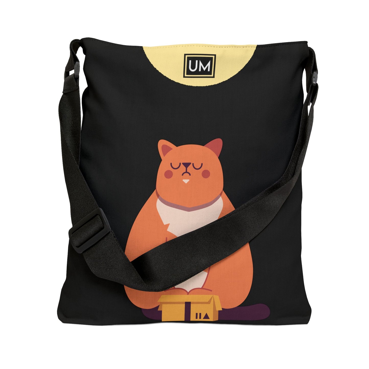 Bolsa de mano ajustable con diseño abstracto de gatito