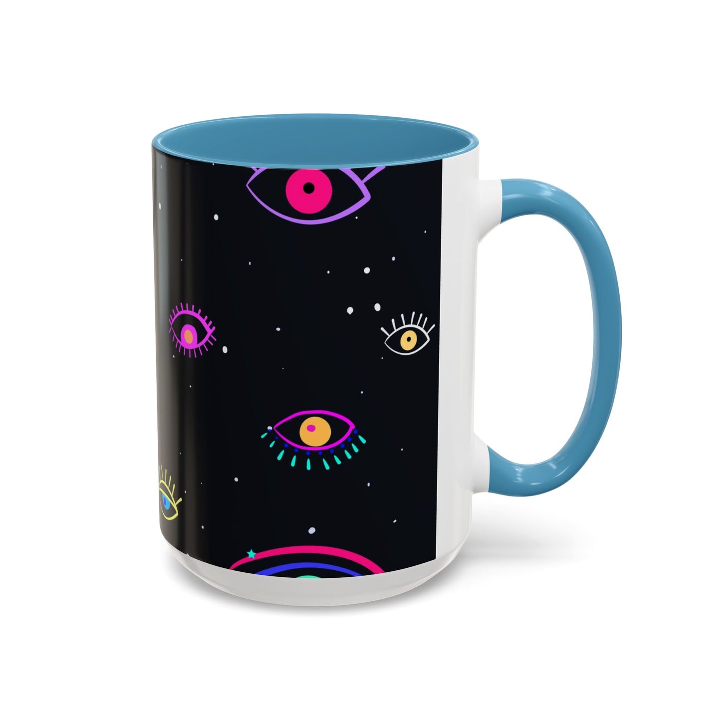 Taza de café con diseño de mal de ojo (11 oz y 15 oz)