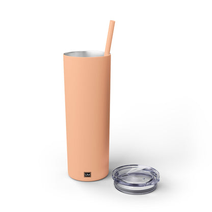 Plain Tumbler with Straw, 20oz