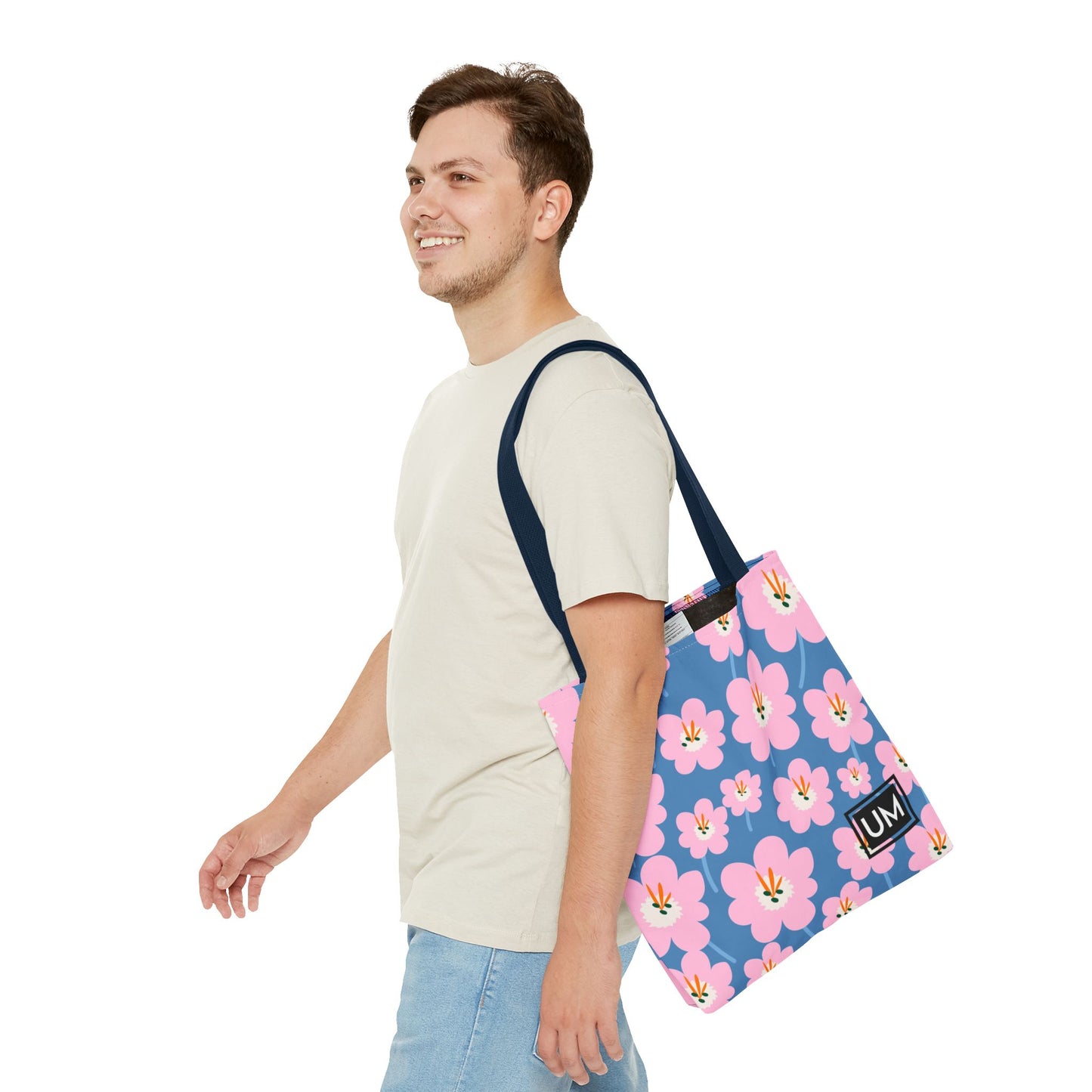 Bolso de mano con estampados florales llamativos (AOP)