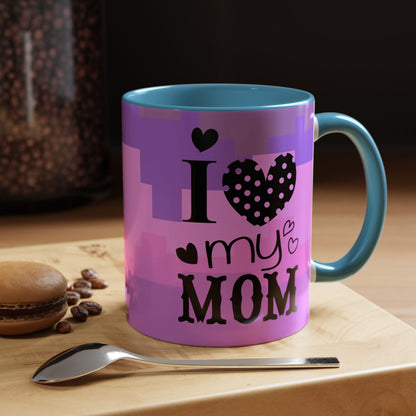 Taza de café con la frase "Te amo mamá" (11, 15 oz)