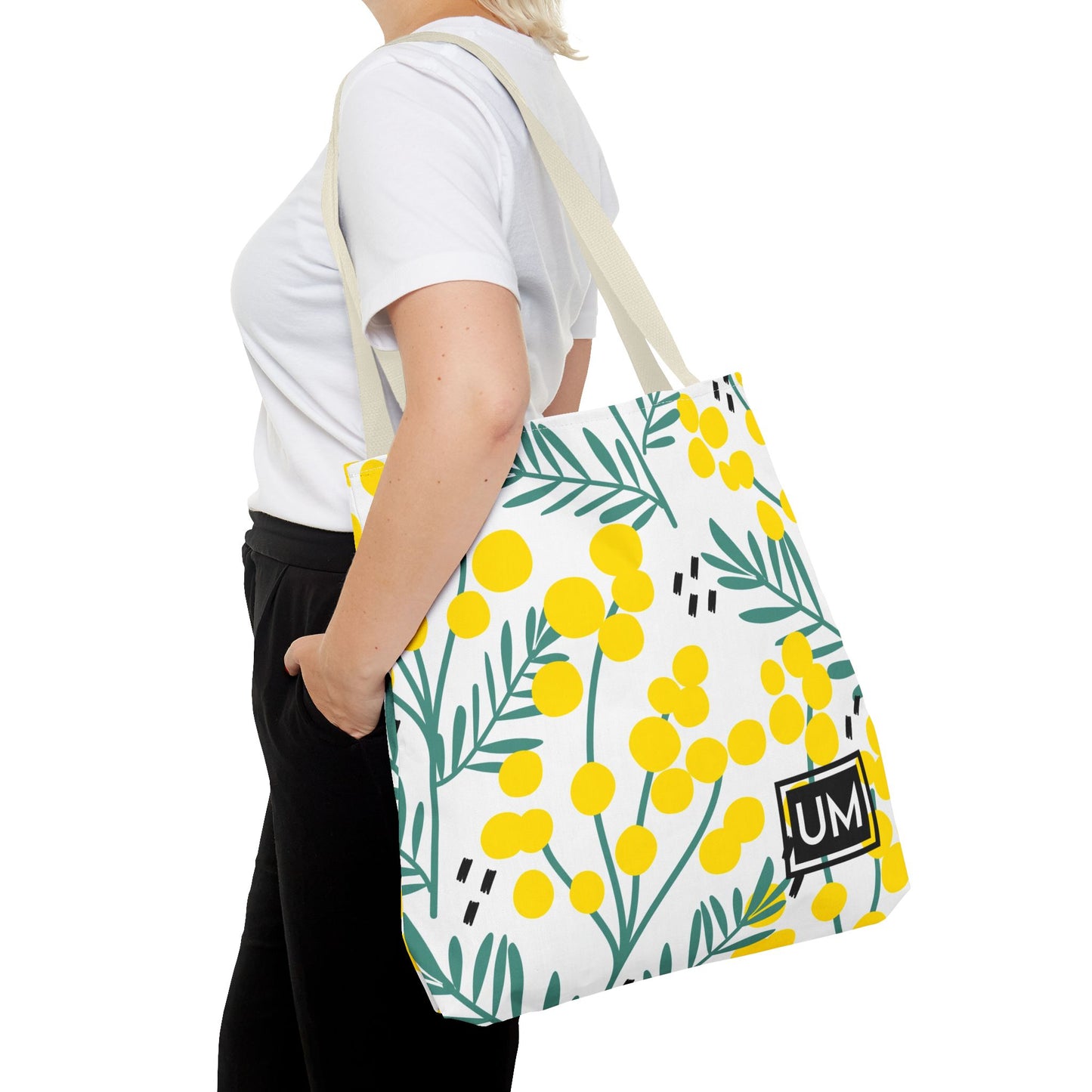 Bolso de mano con estampados florales llamativos (AOP)