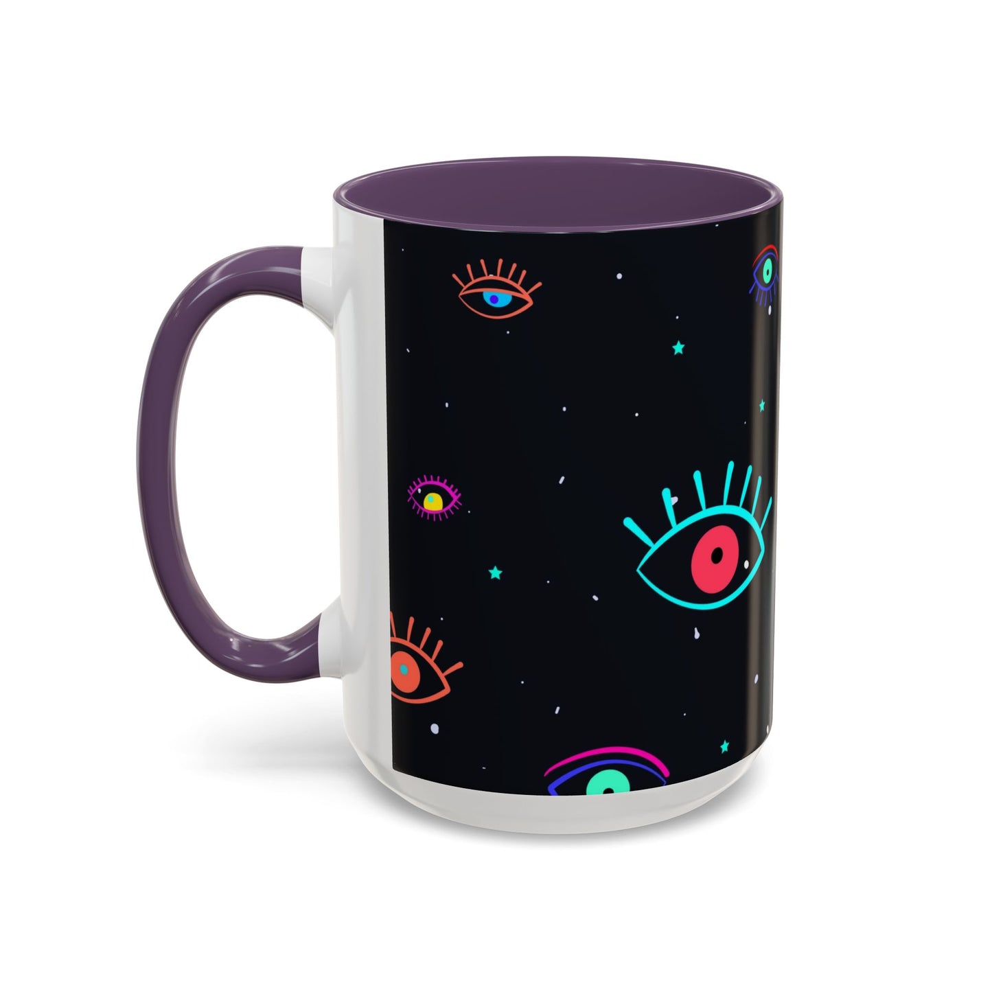 Taza de café con diseño de mal de ojo (11 oz y 15 oz)