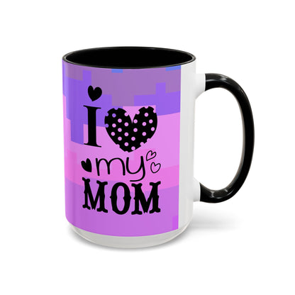 Taza de café con la frase "Te amo mamá" (11, 15 oz)