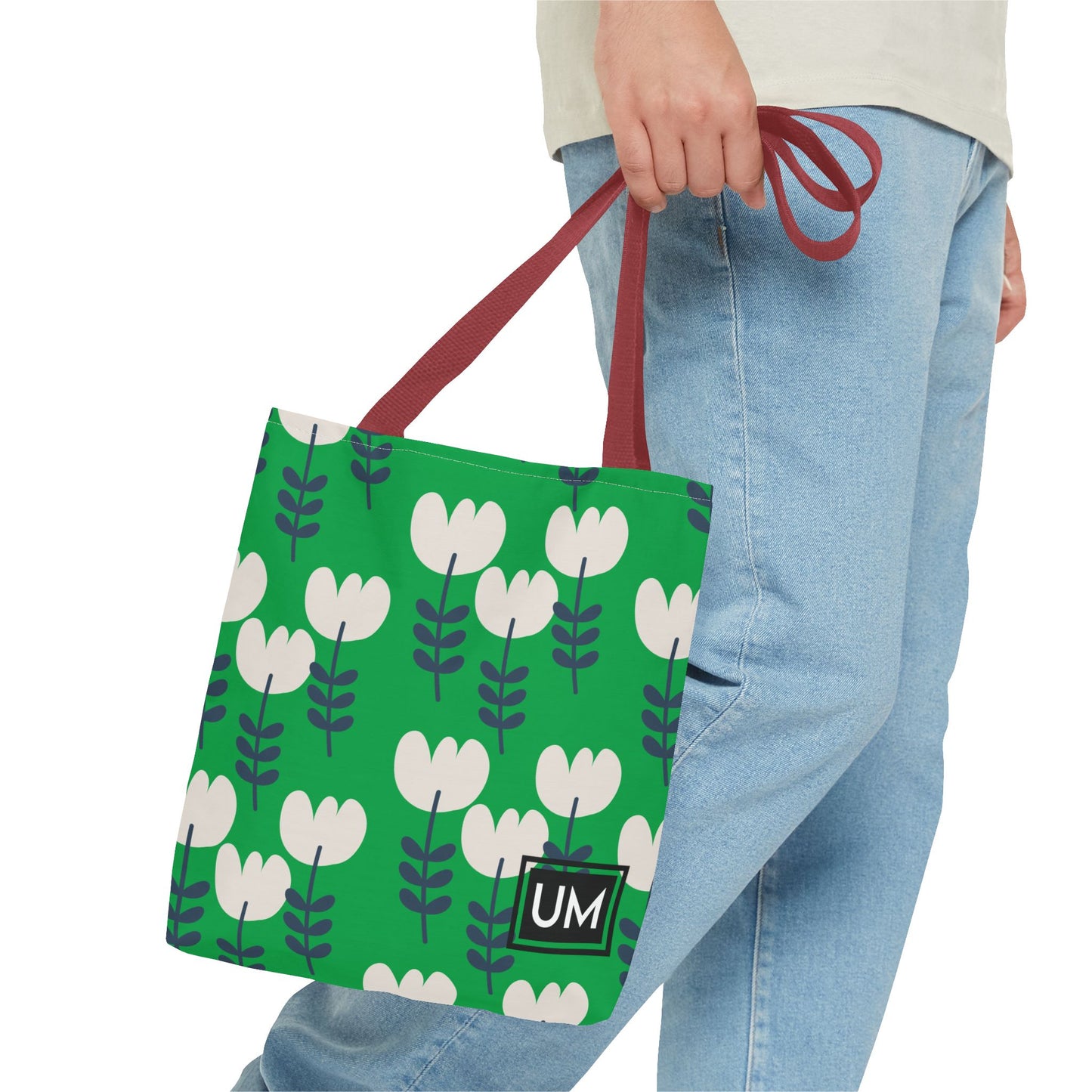 Bolso de mano con estampados florales llamativos (AOP)