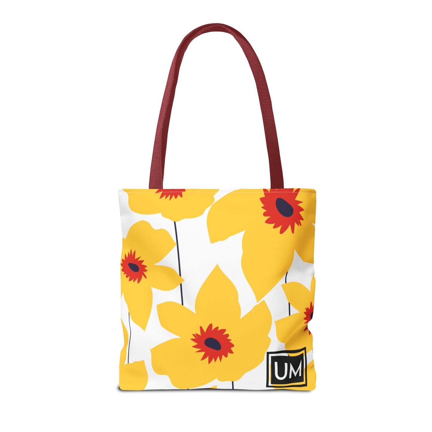 Bolso de mano con estampados florales llamativos (AOP)