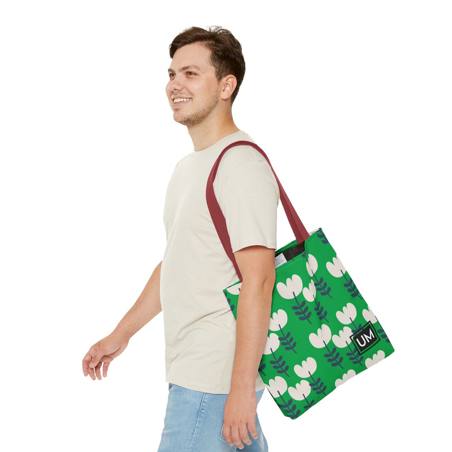 Bolso de mano con estampados florales llamativos (AOP)