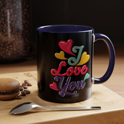 Taza de café con la frase "Te amo" (11, 15 oz)