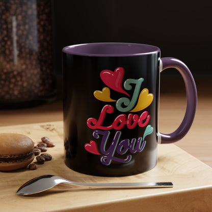 Taza de café con la frase "Te amo" (11, 15 oz)