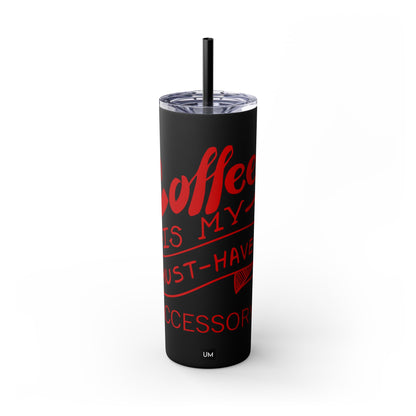 Vaso de café con pajita, 20 oz