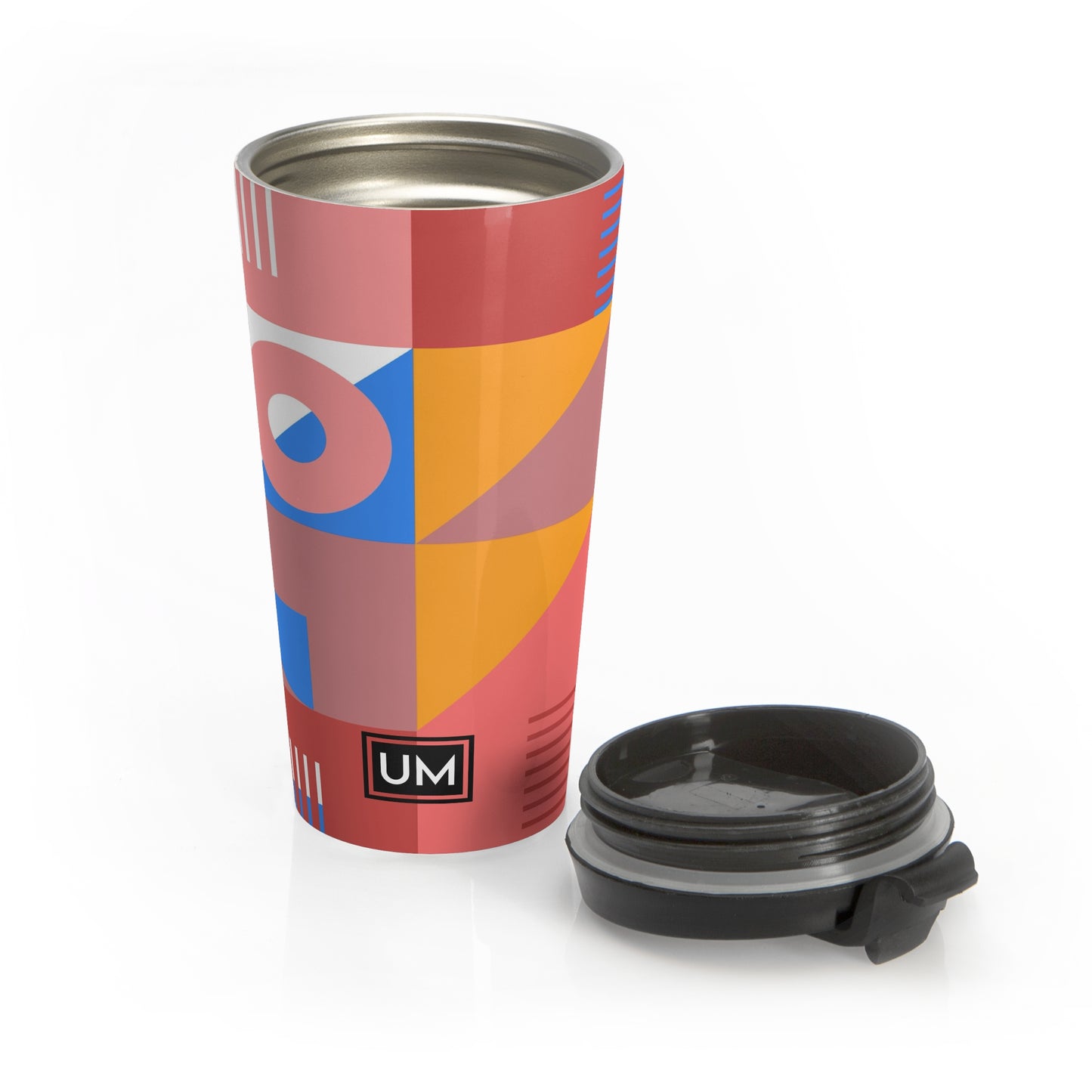 Color Block Stainless Steel Travel Mug