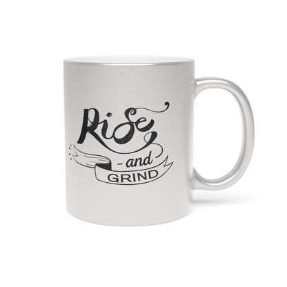 Taza Rise and Grind (plata y dorada)