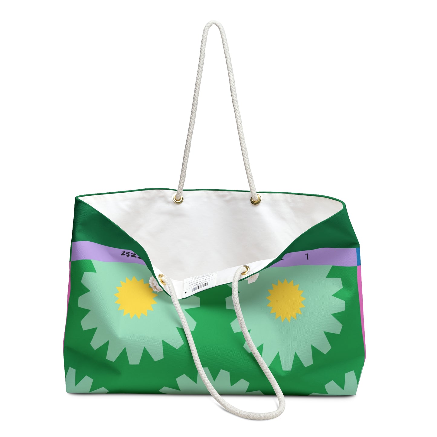 Bolso de fin de semana con estampado floral llamativo