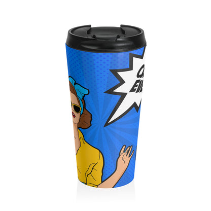 Taza de viaje de acero inoxidable Pop Girl