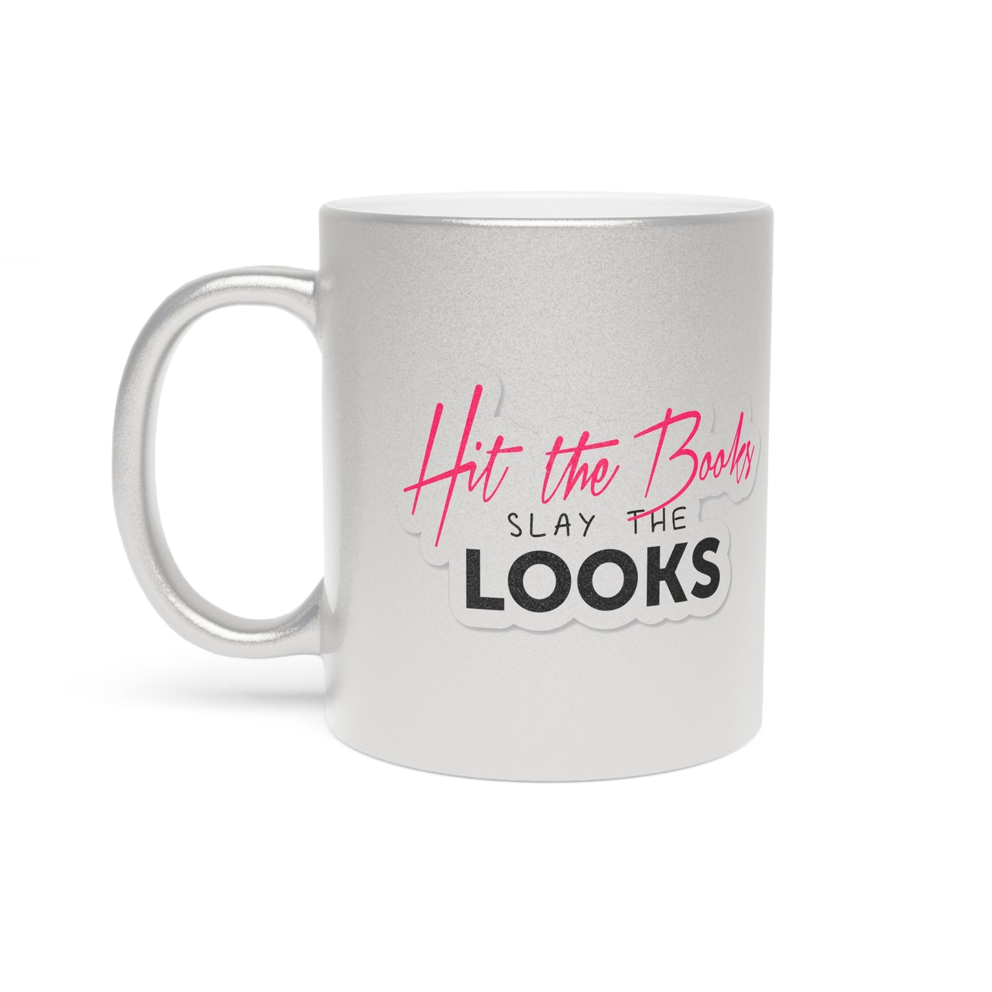 Taza Hit The Books (plata y dorada)