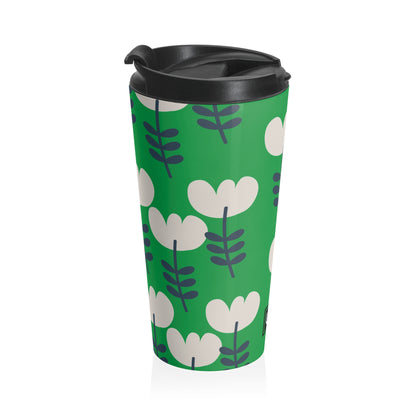 Bold Florals Stainless Steel Travel Mug