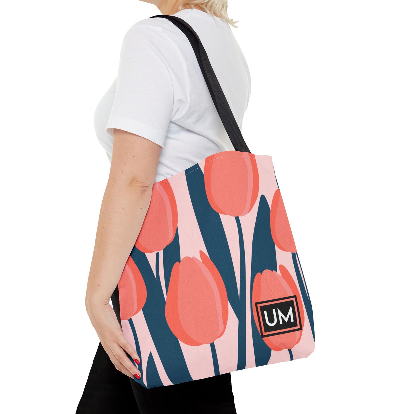 Bolso de mano con estampados florales llamativos (AOP)