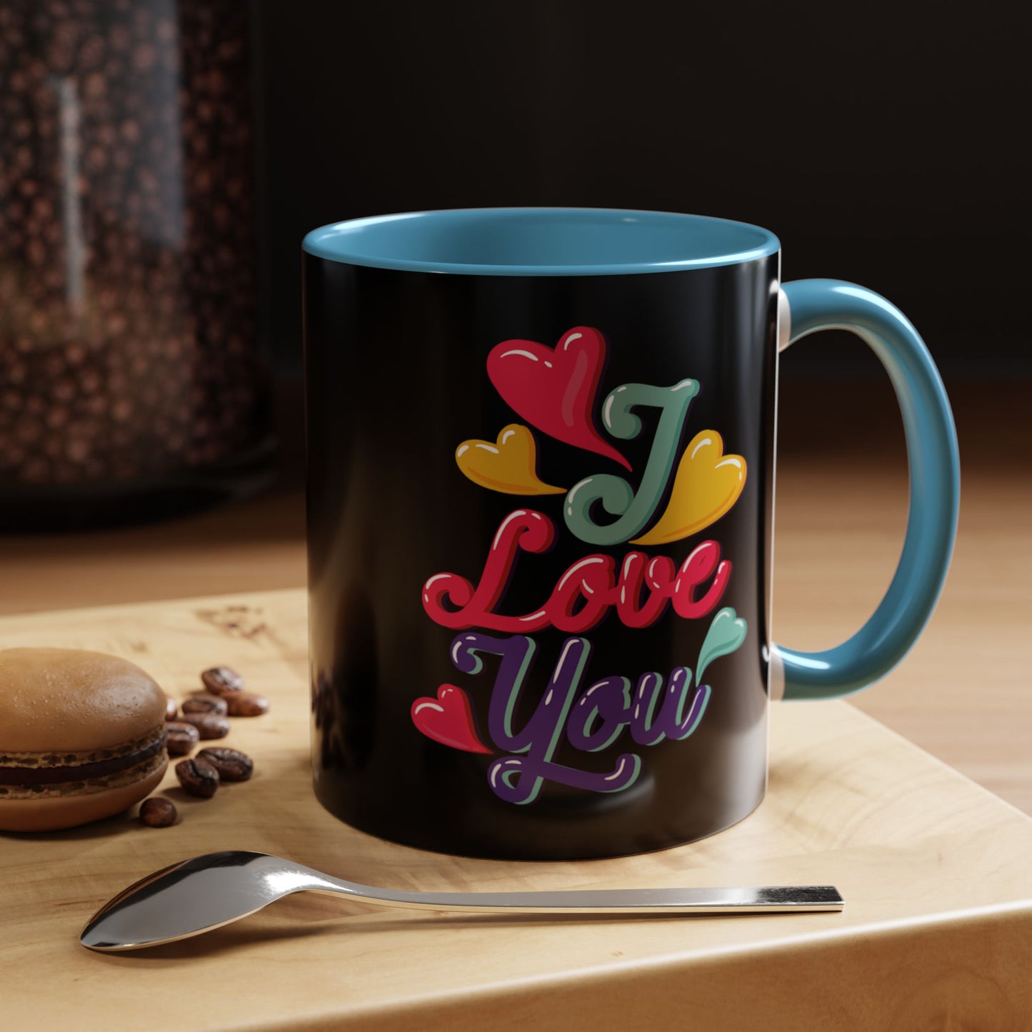 Taza de café con la frase "Te amo" (11, 15 oz)