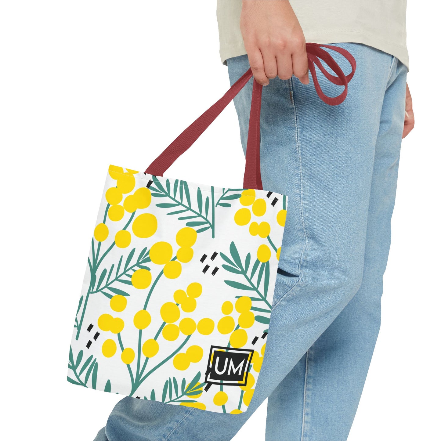 Bolso de mano con estampados florales llamativos (AOP)