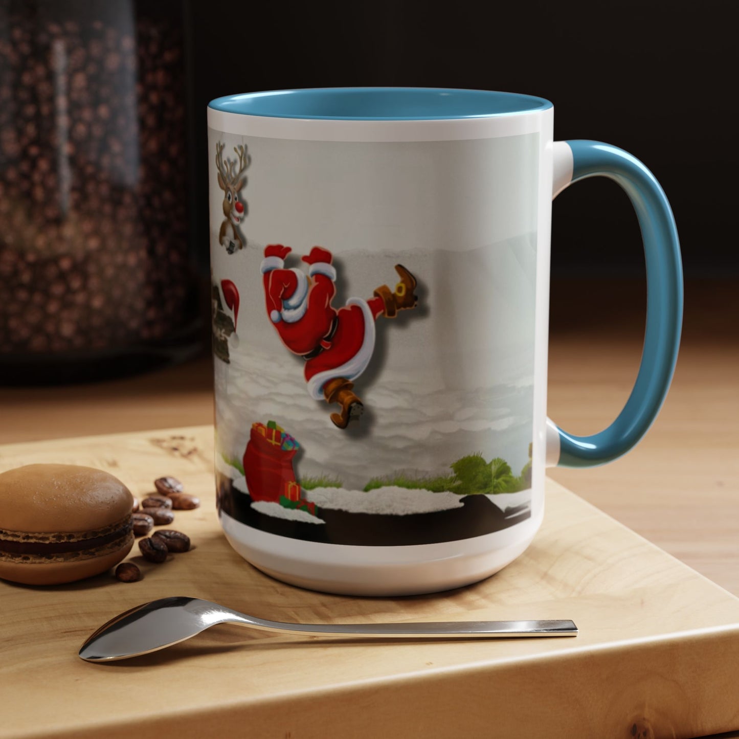 Taza de café navideña de Papá Noel (11, 15 oz)