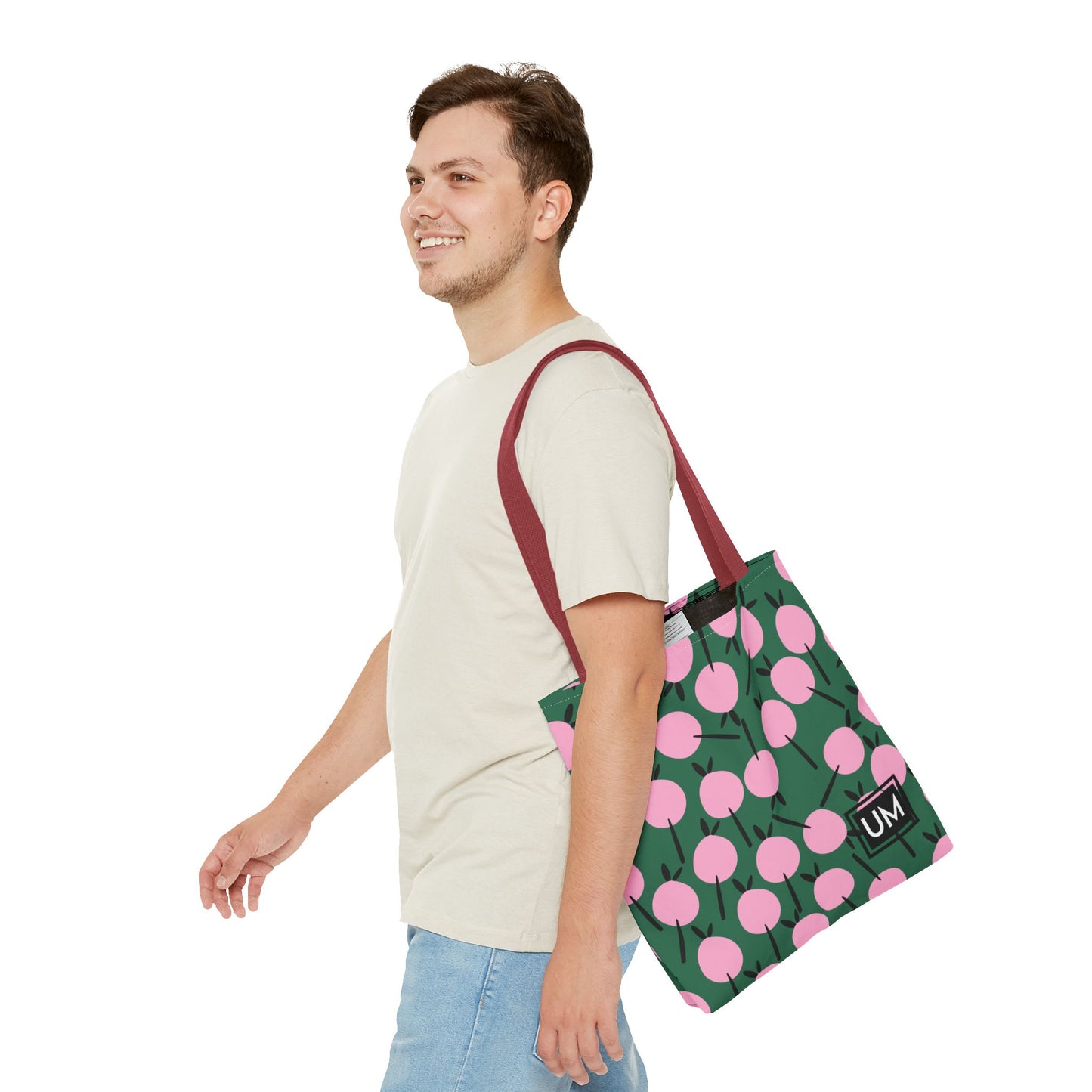 Bolso de mano con estampados florales llamativos (AOP)