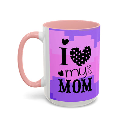 Taza de café con la frase "Te amo mamá" (11, 15 oz)