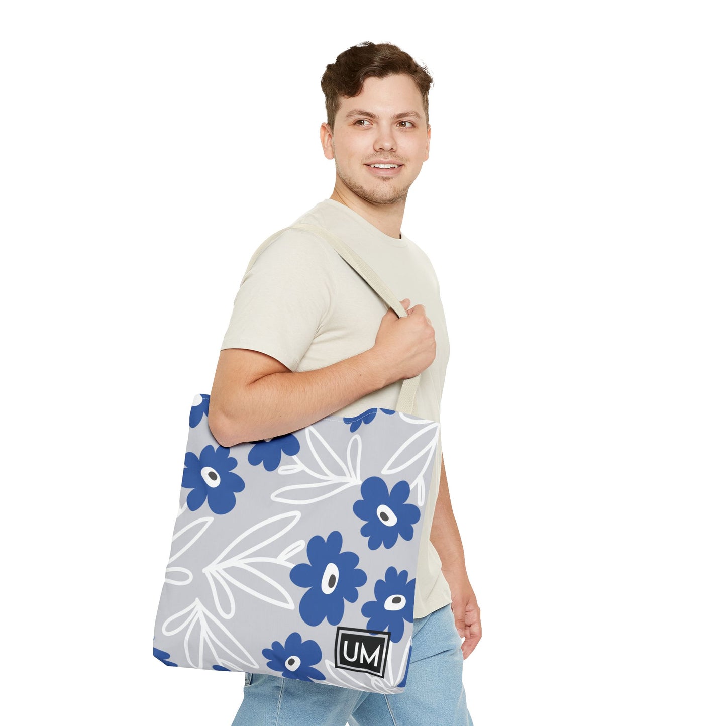 Bolso de mano con estampados florales llamativos (AOP)