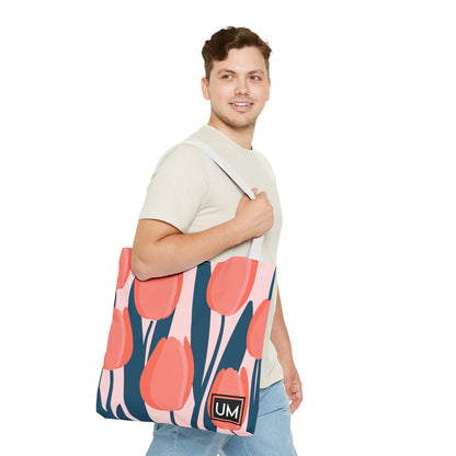 Bolso de mano con estampados florales llamativos (AOP)