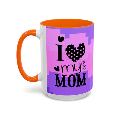 Taza de café con la frase "Te amo mamá" (11, 15 oz)