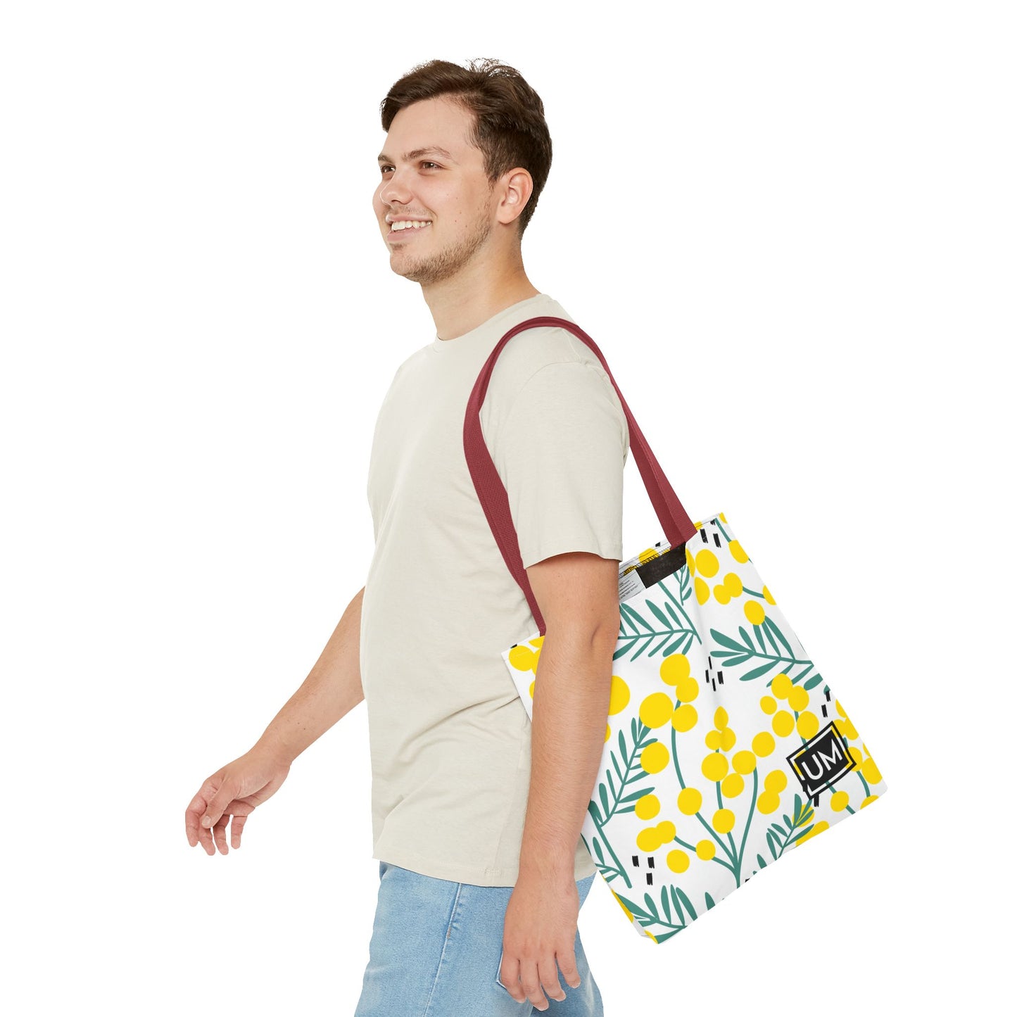 Bolso de mano con estampados florales llamativos (AOP)