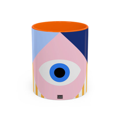 Taza de café con diseño de mal de ojo (11 oz y 15 oz)