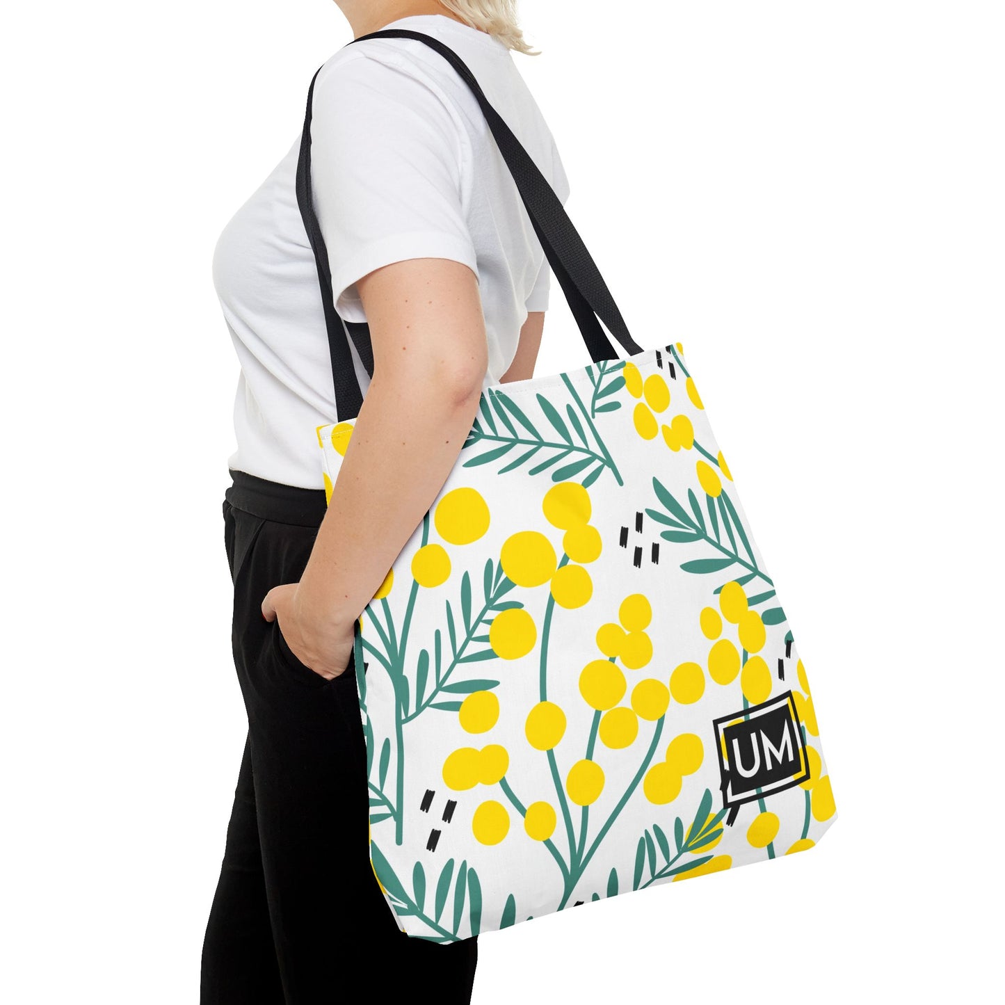 Bolso de mano con estampados florales llamativos (AOP)