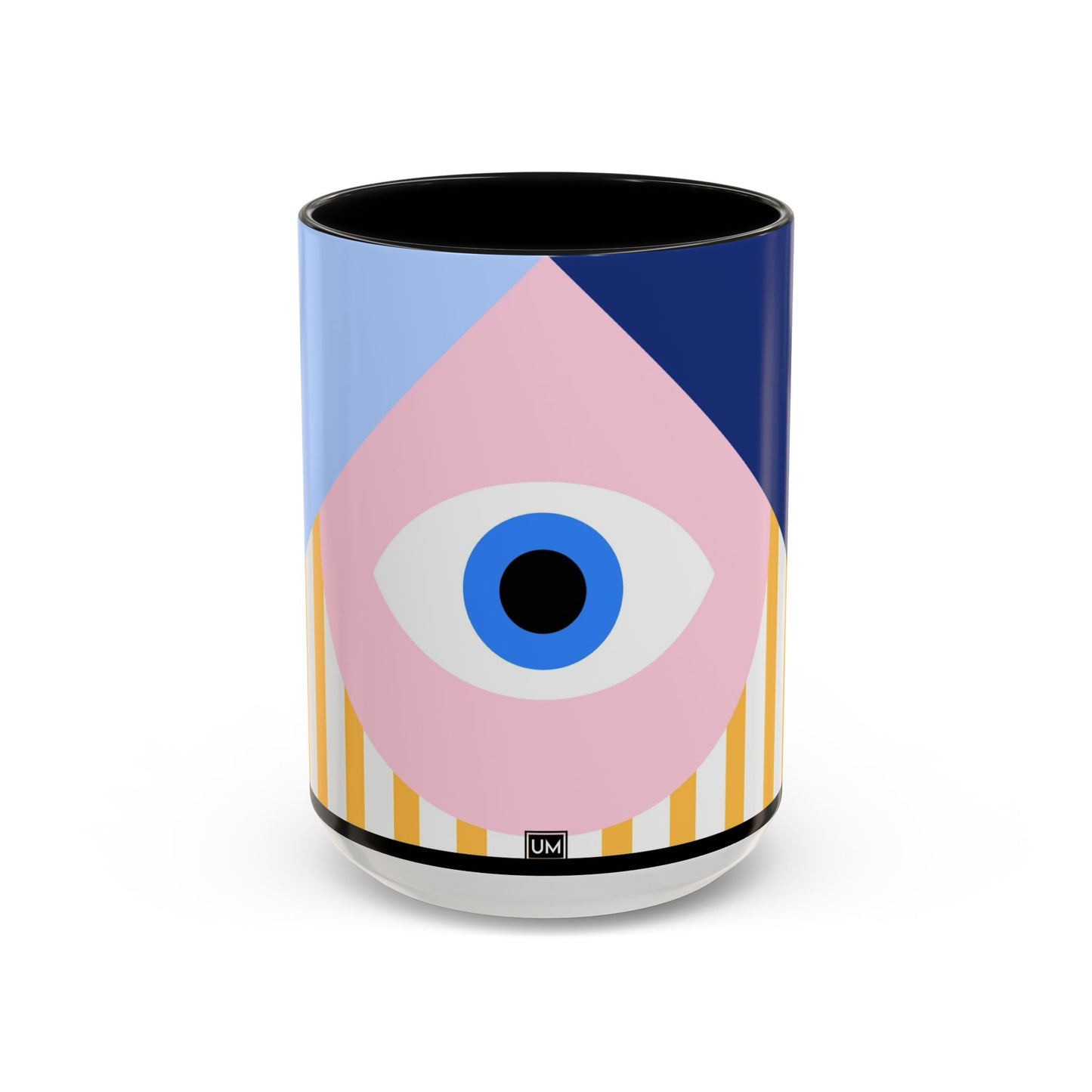 Taza de café con diseño de mal de ojo (11 oz y 15 oz)