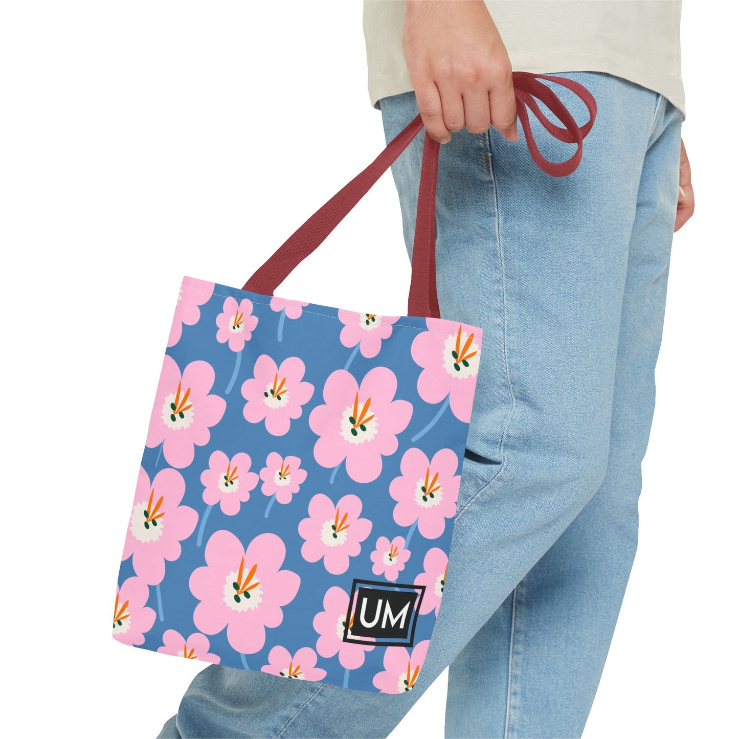 Bolso de mano con estampados florales llamativos (AOP)