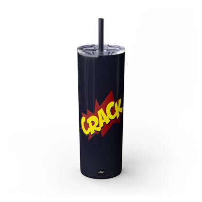 Vaso Crack con pajita, 20 oz