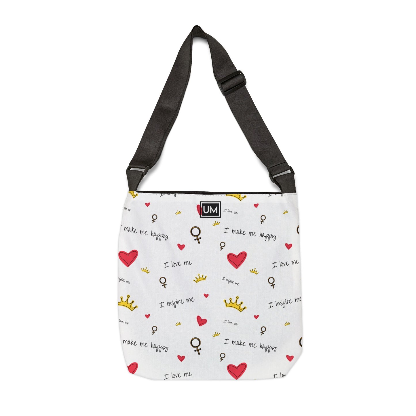 Bolsa de mano ajustable con corazones