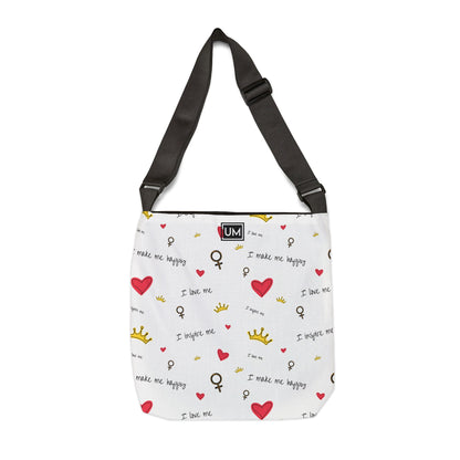 Bolsa de mano ajustable con corazones