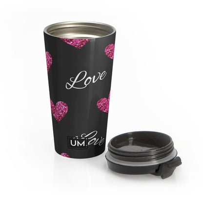 Taza de viaje de acero inoxidable Love