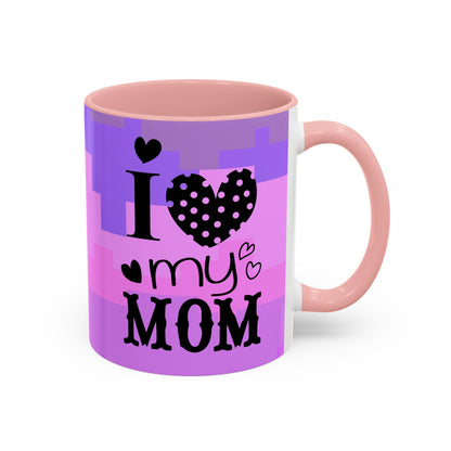 Taza de café con la frase "Te amo mamá" (11, 15 oz)