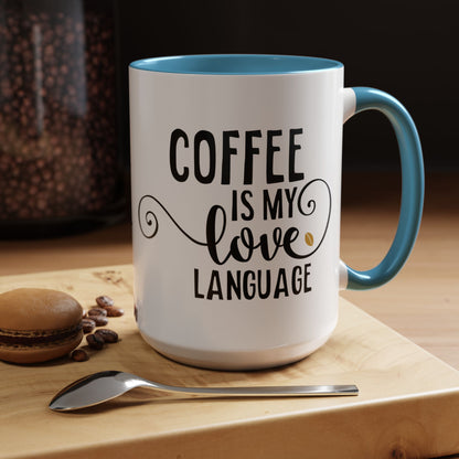 Taza Mi amor por el café (11, 15 oz)